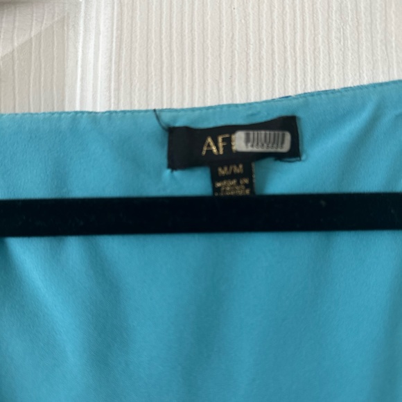 AFRM Strarus Ruches Front Mesh Top Blue Crocodile / Size M - Picture 3 of 6